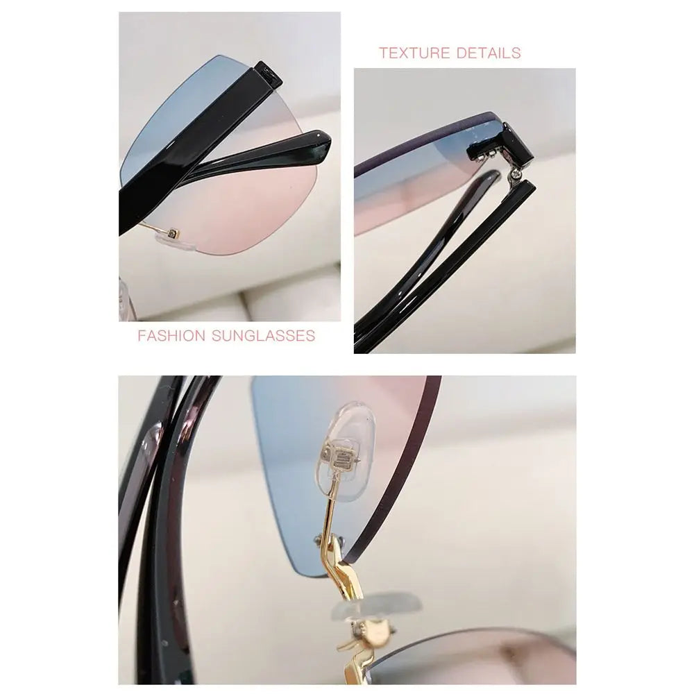 Rimless Square Fashion Sunglasses