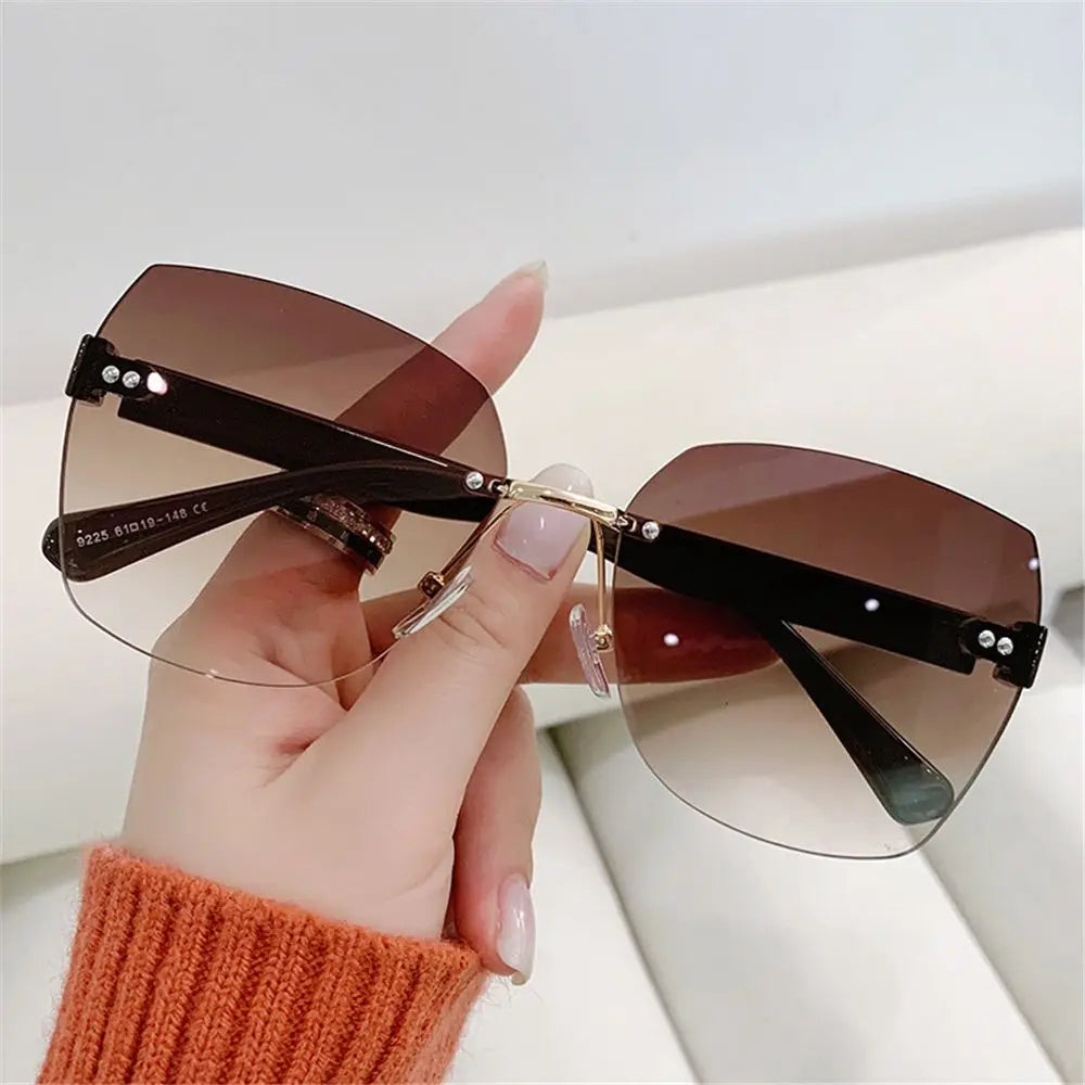 Rimless Square Fashion Sunglasses