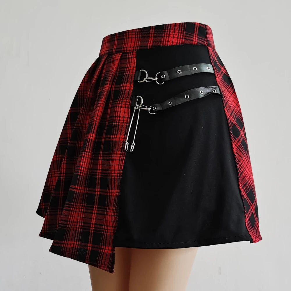 Harajuku Punk Mini Pleated Skater Skirt