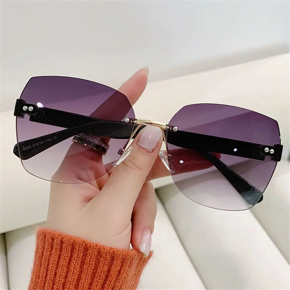 Rimless Square Fashion Sunglasses