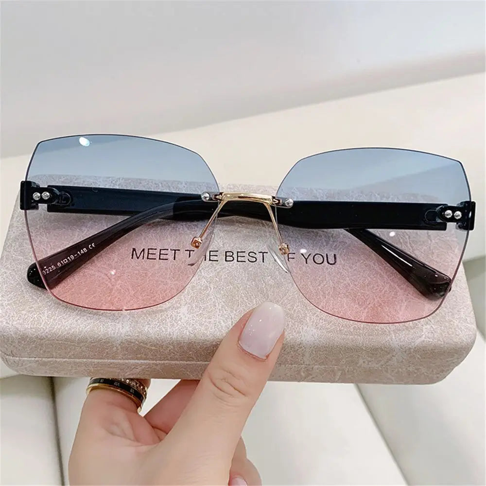 Rimless Square Fashion Sunglasses