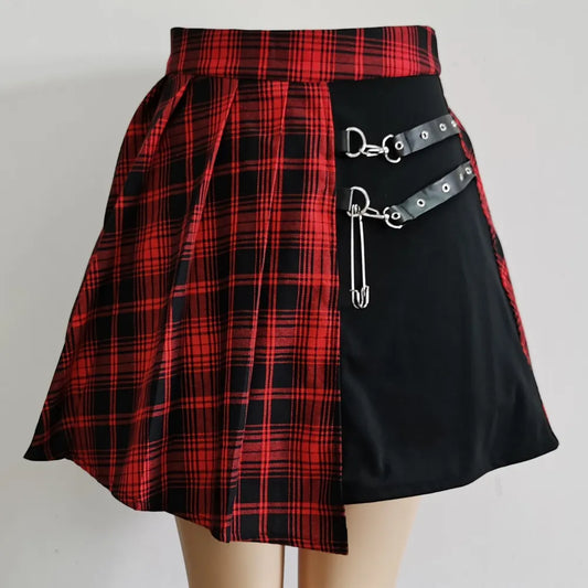 Harajuku Punk Mini Pleated Skater Skirt