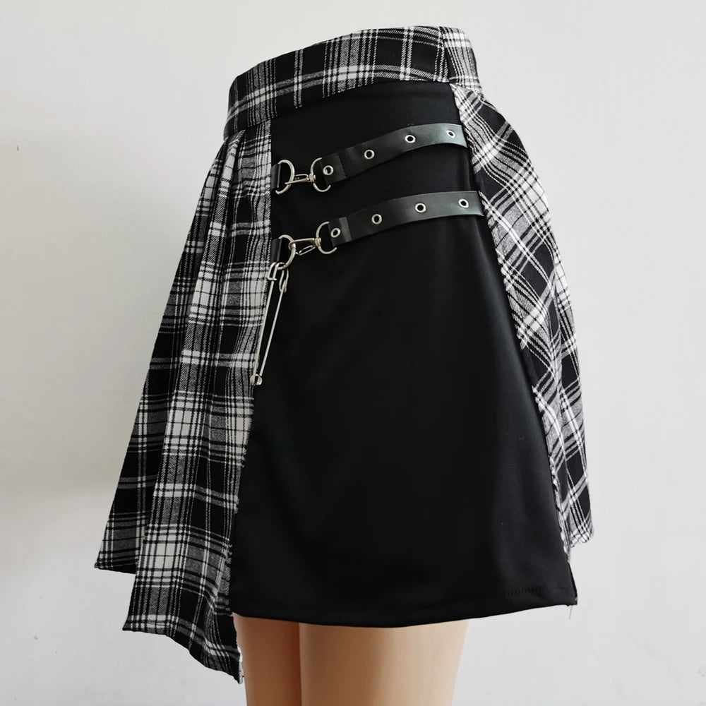 Harajuku Punk Mini Pleated Skater Skirt