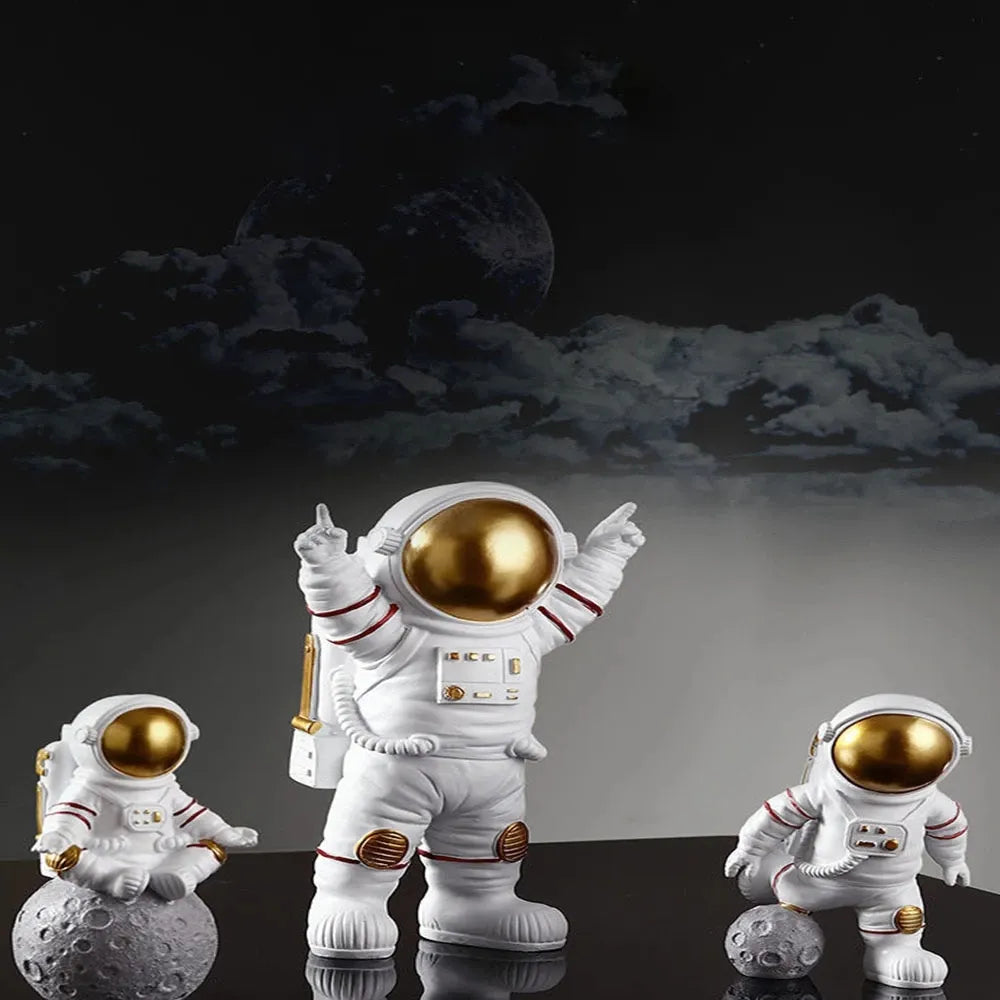 4 pcs Astronaut Figure Statue Figurine