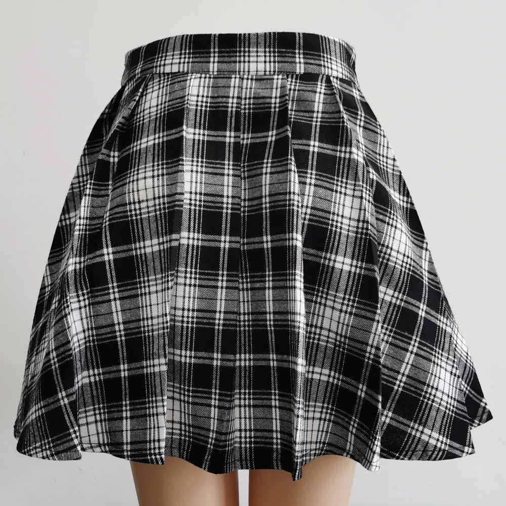 Harajuku Punk Mini Pleated Skater Skirt