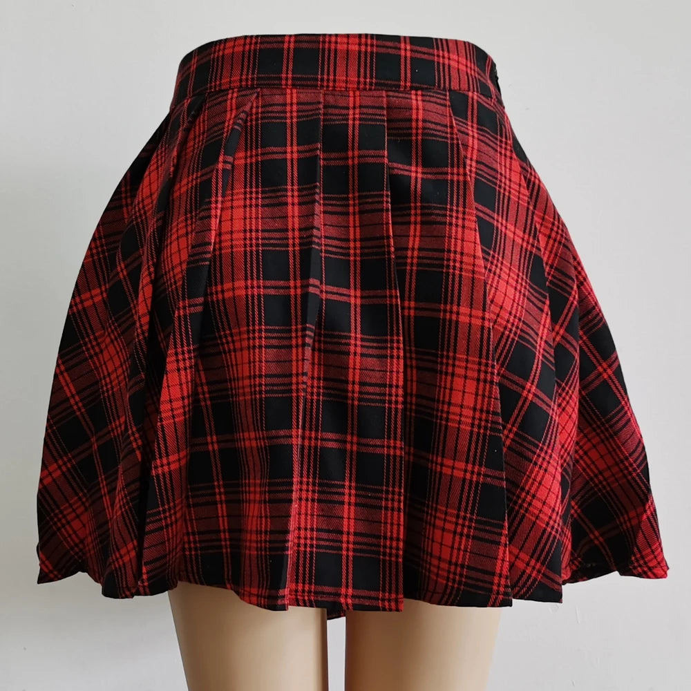 Harajuku Punk Mini Pleated Skater Skirt